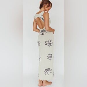 Cream Knit Bodycon Dress